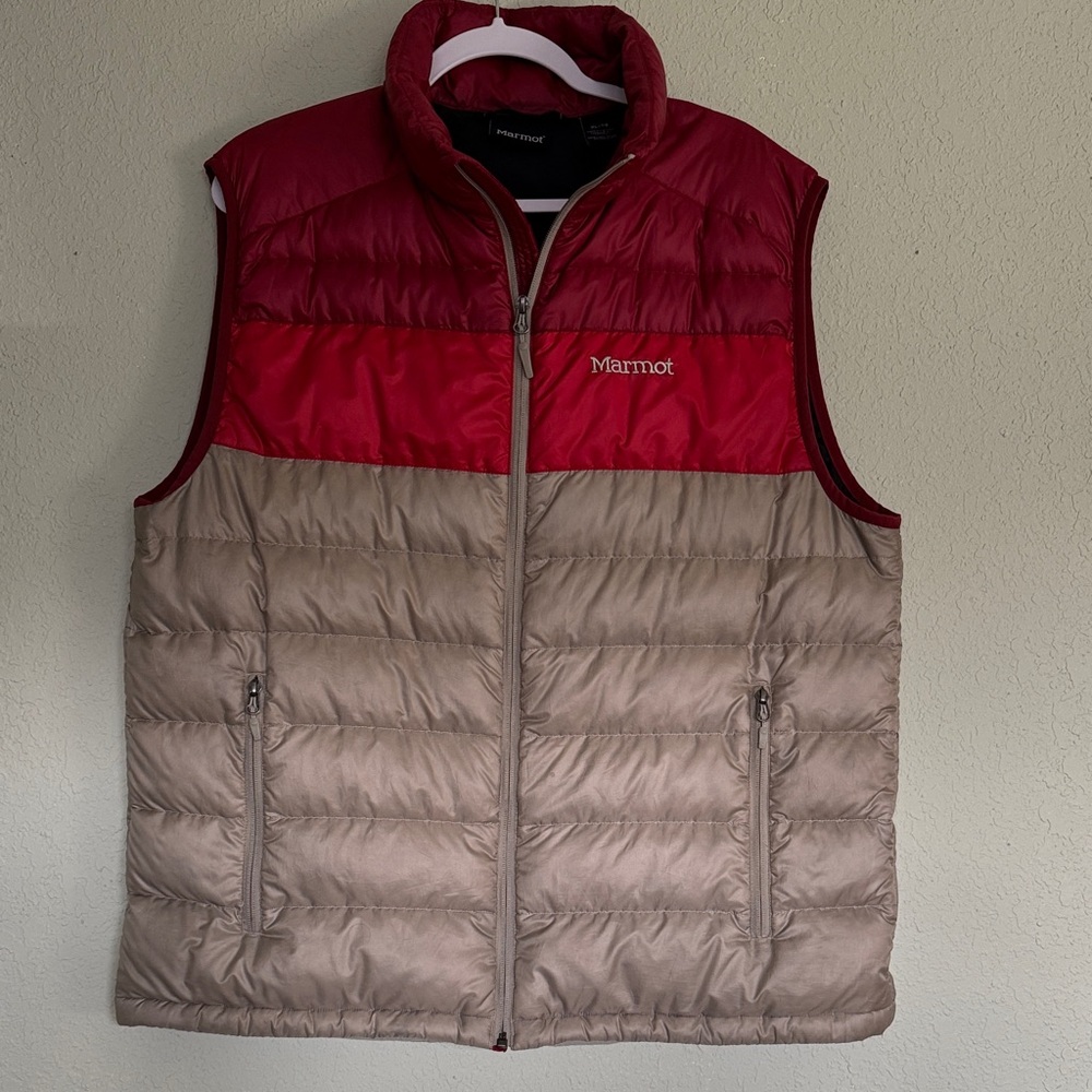 Men’s Marmot Two-Tone Red and Tan Vest